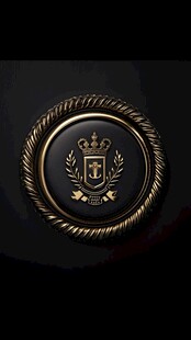 金色航海徽章设计图案