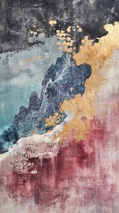 抽象色彩碰撞艺术画作