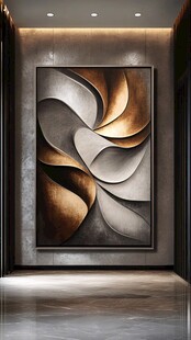 现代风走廊抽象艺术挂画
