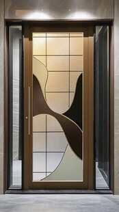 时尚艺术玻璃入户门