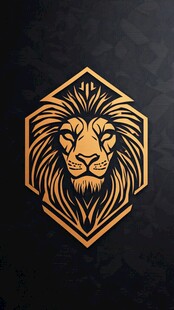 金色雄狮标志图案