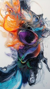 梦幻色彩抽象流体艺术画