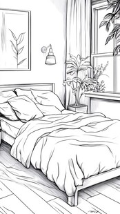 卧室素描 温馨静谧的休憩空间