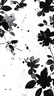 水墨花卉图案背景