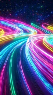 绚丽流光溢彩的梦幻光轨