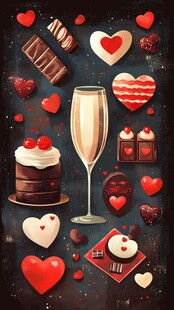 甜蜜浪漫的巧克力与甜点