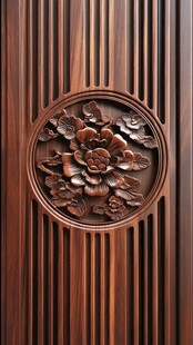 中式木雕门饰 精致雕花