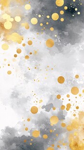 金灰水彩风圆点背景图案