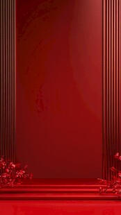 红色华丽场景背景布置