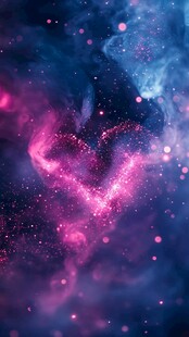 梦幻星空爱心宇宙景象