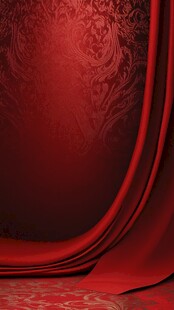 红色华丽帷幕背景图