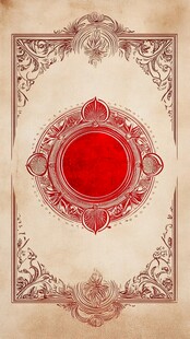 复古红底花纹装饰图案