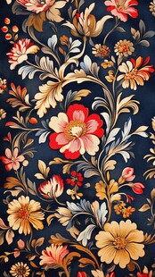 复古繁花锦簇图案设计