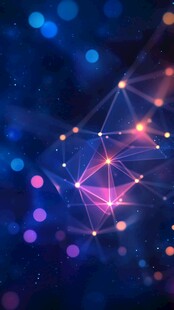 梦幻科技感的网络连接图案