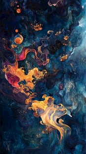 梦幻宇宙色彩艺术图景