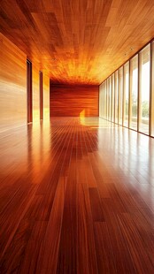 木质宽敞明亮的室内空间