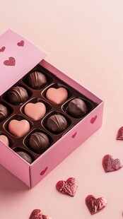 浪漫心形巧克力礼盒