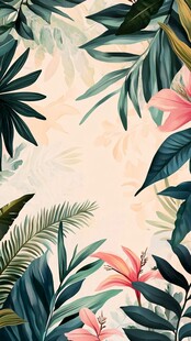 热带植物花卉装饰画