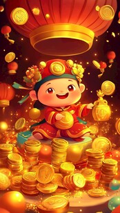 招财童子撒金币迎好运