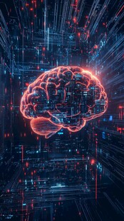 科技感大脑 数字与智能融合