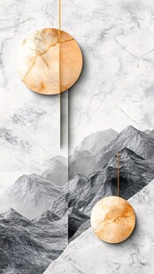 山水间的圆形装饰艺术