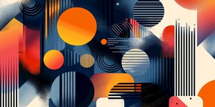 抽象几何色彩构成艺术图