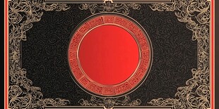 黑金红奢华边框背景图
