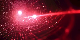 炫彩红色科技感光线漩涡