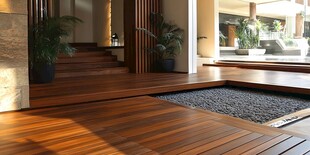 现代风木质庭院优雅空间