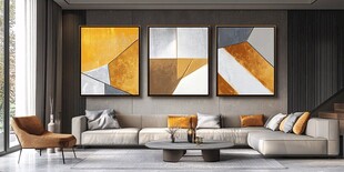 现代简约风客厅艺术挂画