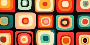 多彩几何方形图案背景