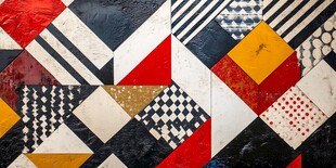 几何拼贴艺术墙面装饰