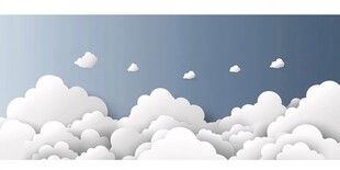 梦幻白云天空背景图