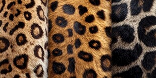 多样豹纹动物皮毛纹理