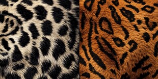 豹纹与虎纹动物皮毛纹理