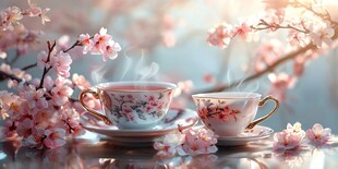 春日繁花下的精致下午茶