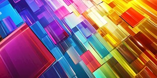多彩方块背景图