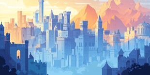 梦幻中世纪奇幻城堡景观