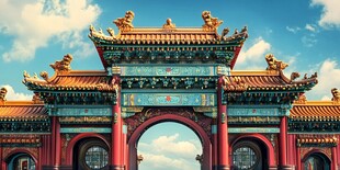 中式古典牌楼 尽显古韵风华