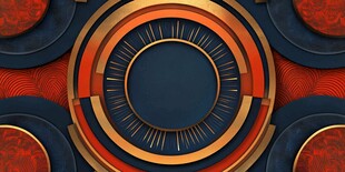 科技风圆形几何图案背景