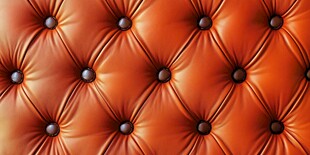 橙色菱形绗缝皮革纹理