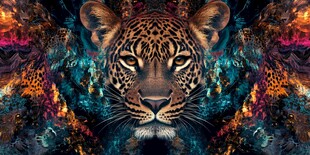 梦幻豹影 绚丽背景图案