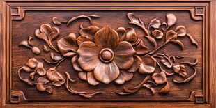 木雕花卉装饰图案
