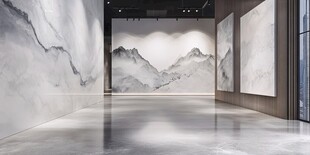 水墨山水风的室内艺术空间