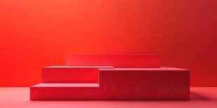 红色立体展示台