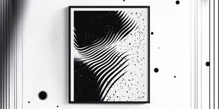 黑白抽象艺术装饰画