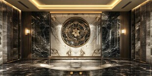 奢华大理石玄关艺术空间