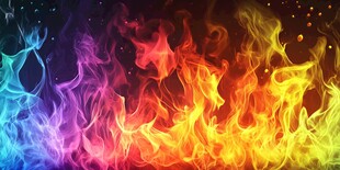 五彩火焰绚丽特效画面