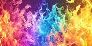 绚丽多彩火焰背景图