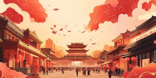 古风街巷 尽显中式繁华韵味